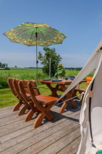 Blick aus Glampingzelt Elise