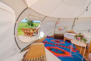 Blick aus Glampingzelt Elise