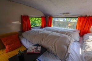 Bett mit Ausblick