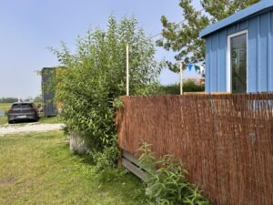 Ausblick ins Grüne von Tiny Haus Karlsson